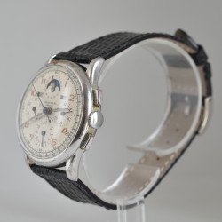 Men Watch Universal Geneve Chronograph 42201 Tri-Compax full calendar Moonphase 1950
