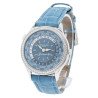 Man Watch Patek Philippe Complications World Time White Gold Gray Blue 36mm 7130G-016