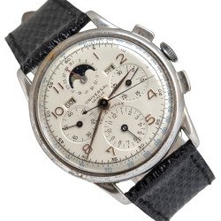 Men Watch Universal Geneve Chronograph 42201 Tri-Compax full calendar Moonphase 1950